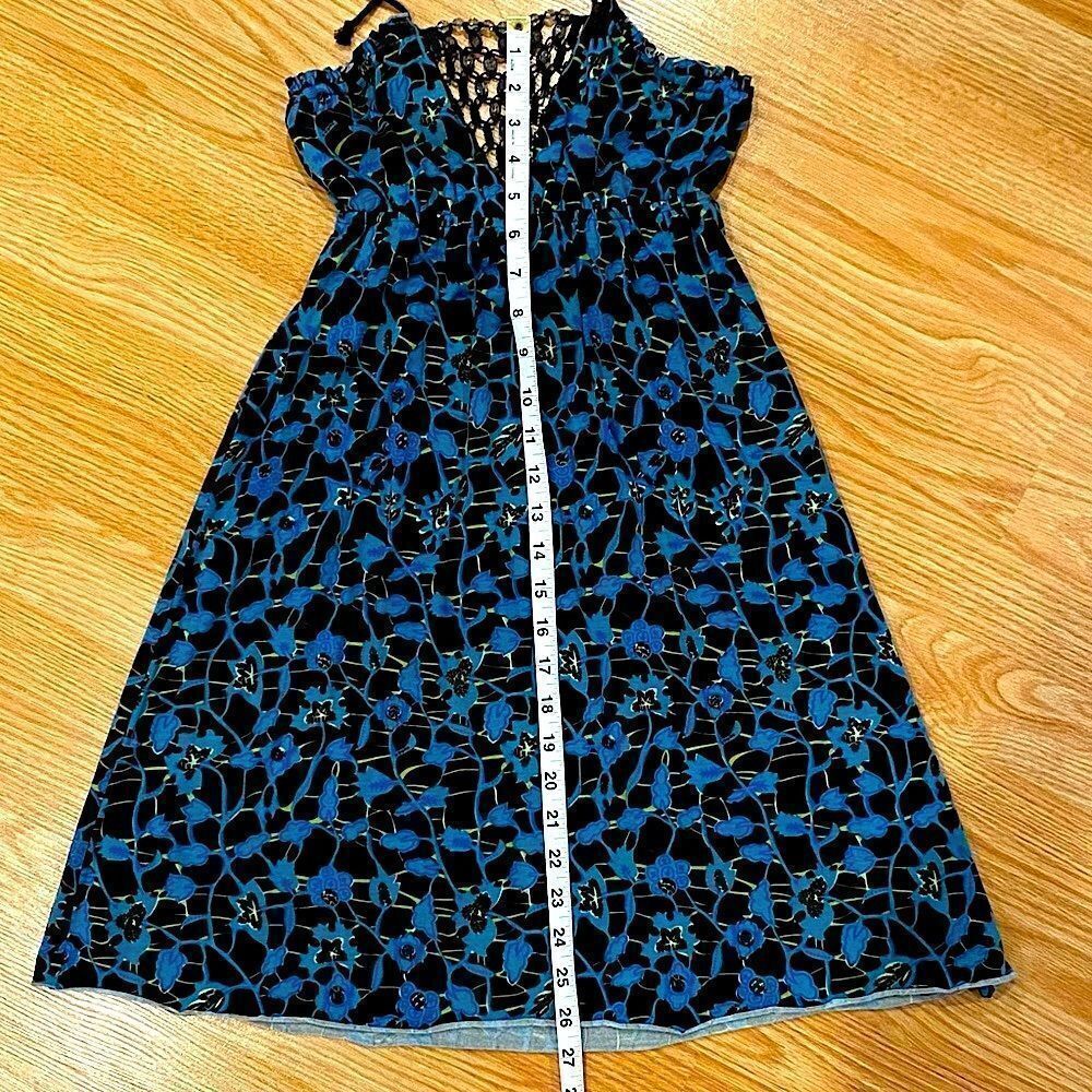 Free People Floral Beaded Front Halter Dress - Picture 8 of 8